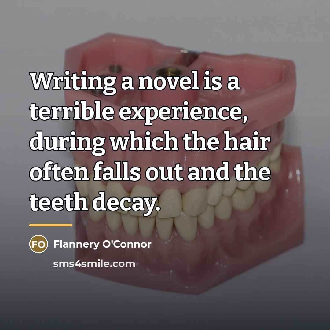 “Writing a novel is a terrible experience, during which the…” quote by Flannery O'Connor