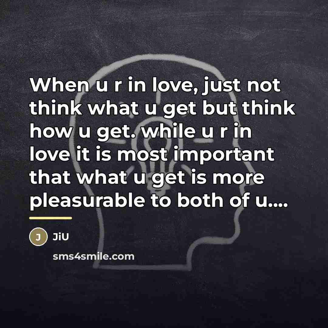 “When u r in love, just not think what u…” quote by JiU