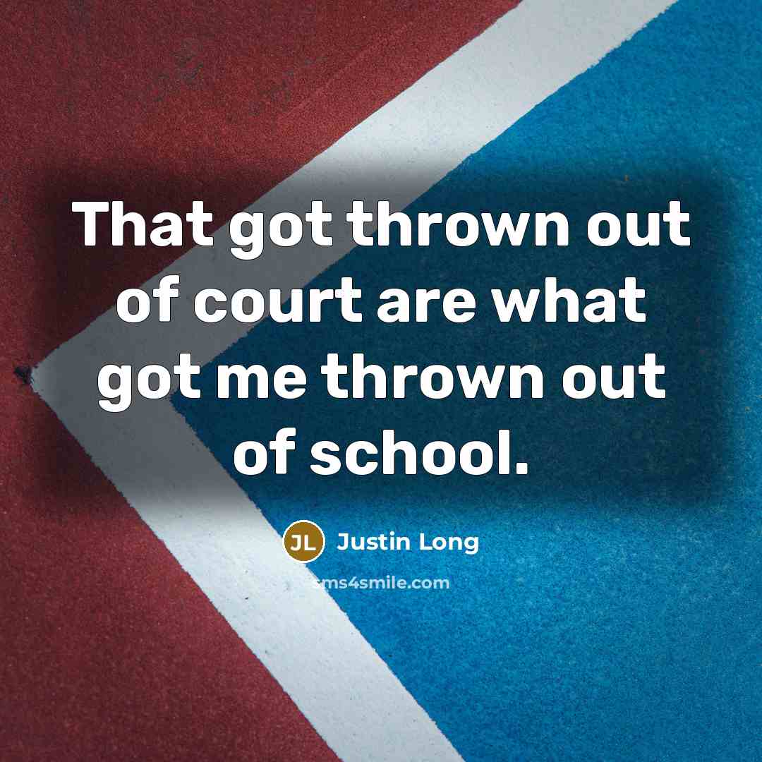 “That got thrown out of court are what got me…” quote by Justin Long