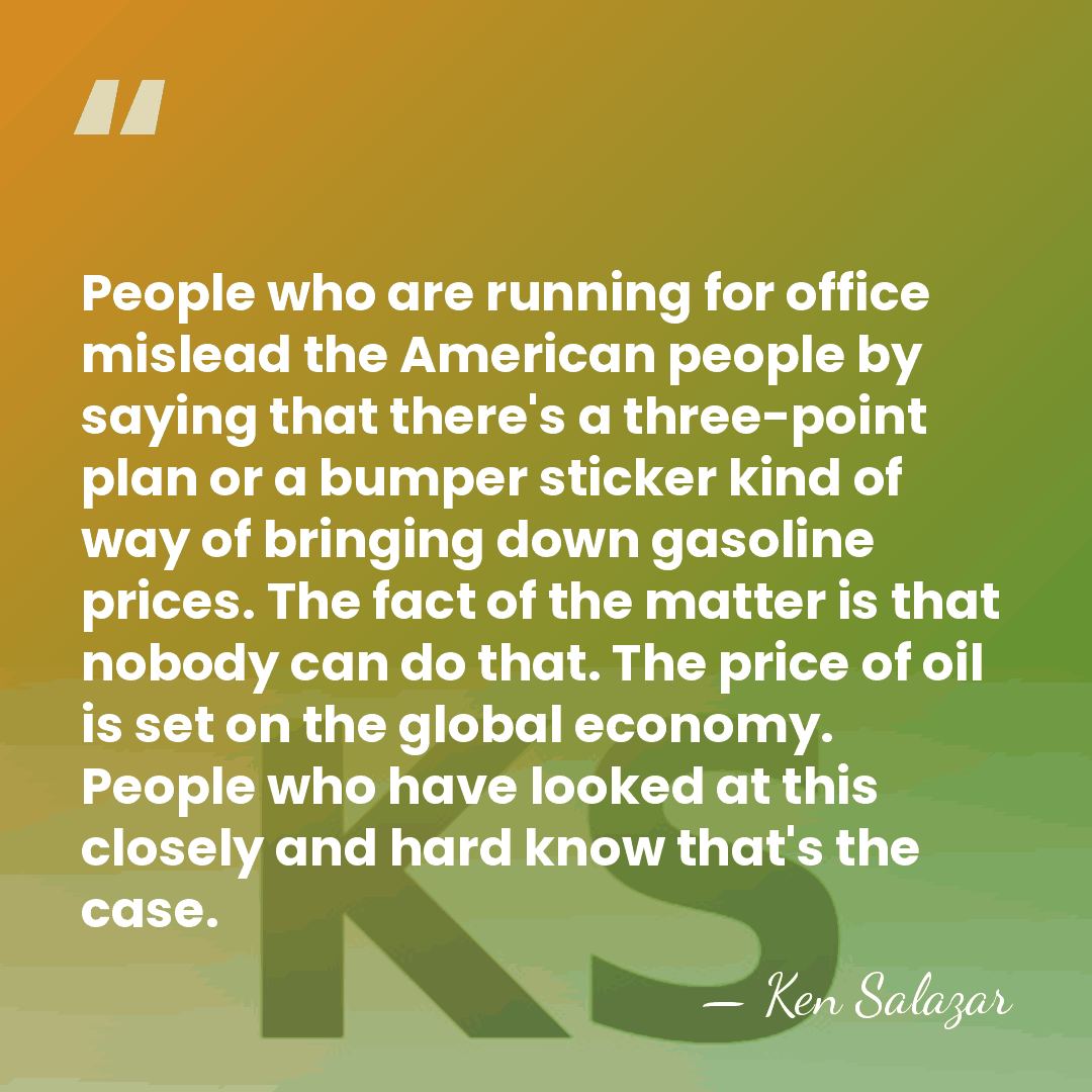 People who are running for office mislead the American people by saying&hellip; - Ken Salazar