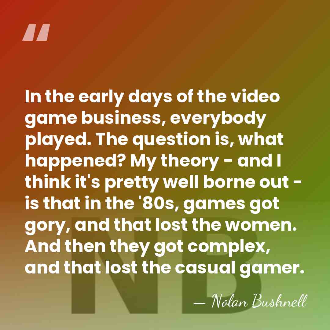 In the early days of the video game business, everybody played. The&hellip; - Nolan Bushnell