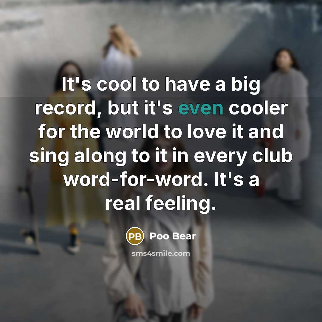 “It's cool to have a big record, but it's even…” quote by Poo Bear
