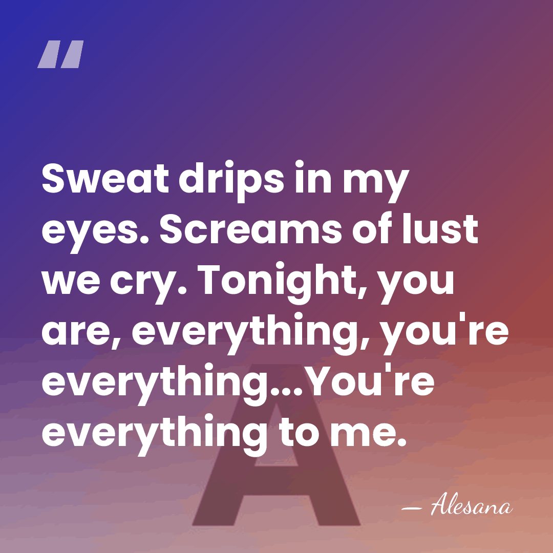 Sweat drips in my eyes. Screams of lust we cry. Tonight, you&hellip; - Alesana