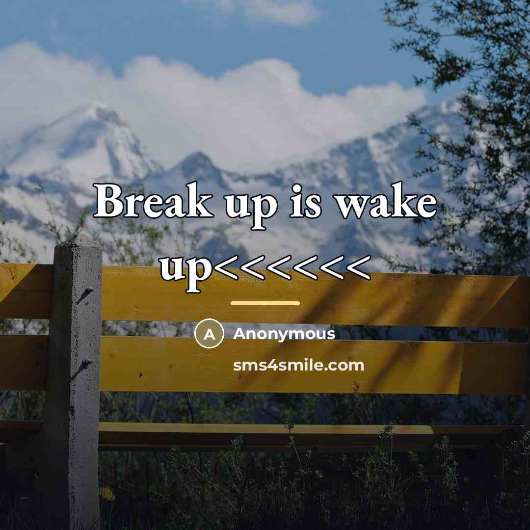 “Break up is wake up…” quote by Anonymous