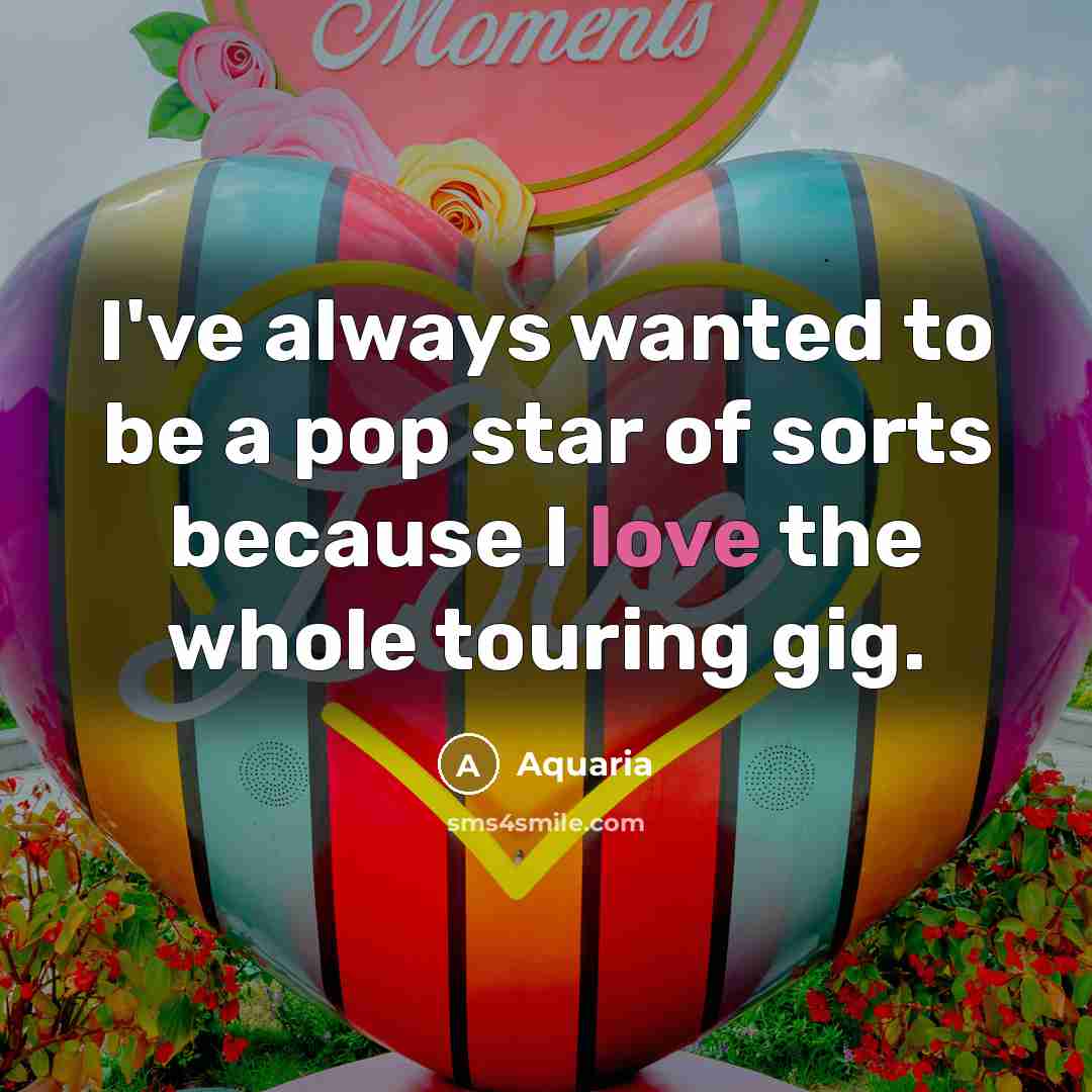 “I've always wanted to be a pop star of sorts…” quote by Aquaria