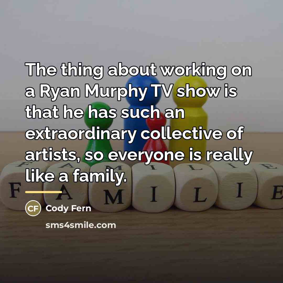 “The thing about working on a Ryan Murphy TV show…” quote by Cody Fern