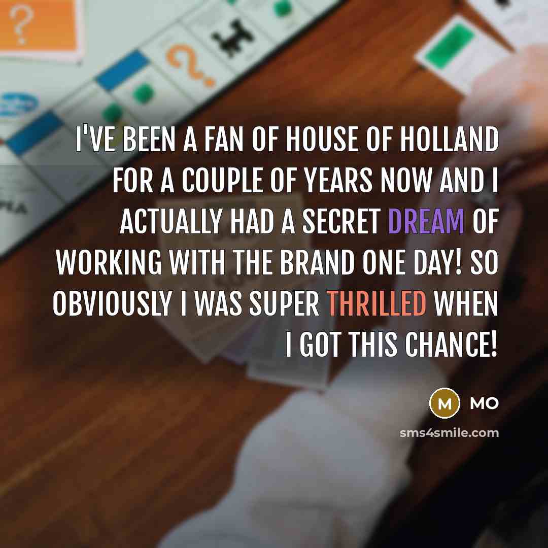 “I've been a fan of House of Holland for a…” quote by MO