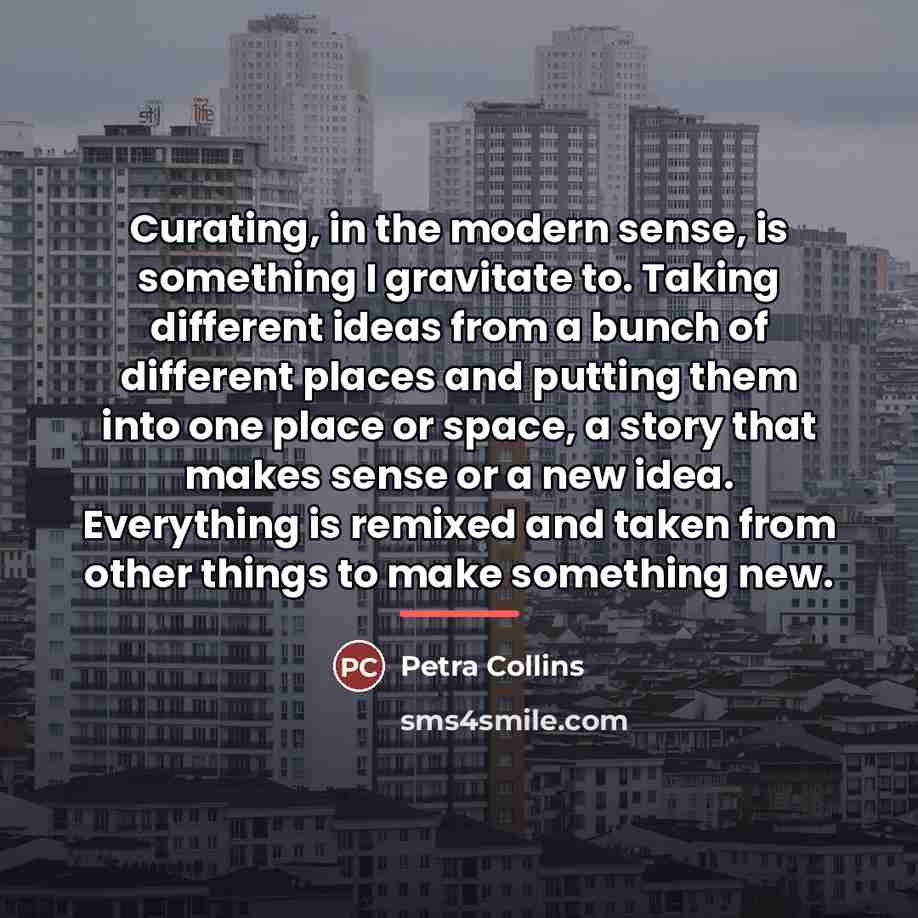 “Curating, in the modern sense, is something I gravitate to.…” quote by Petra Collins