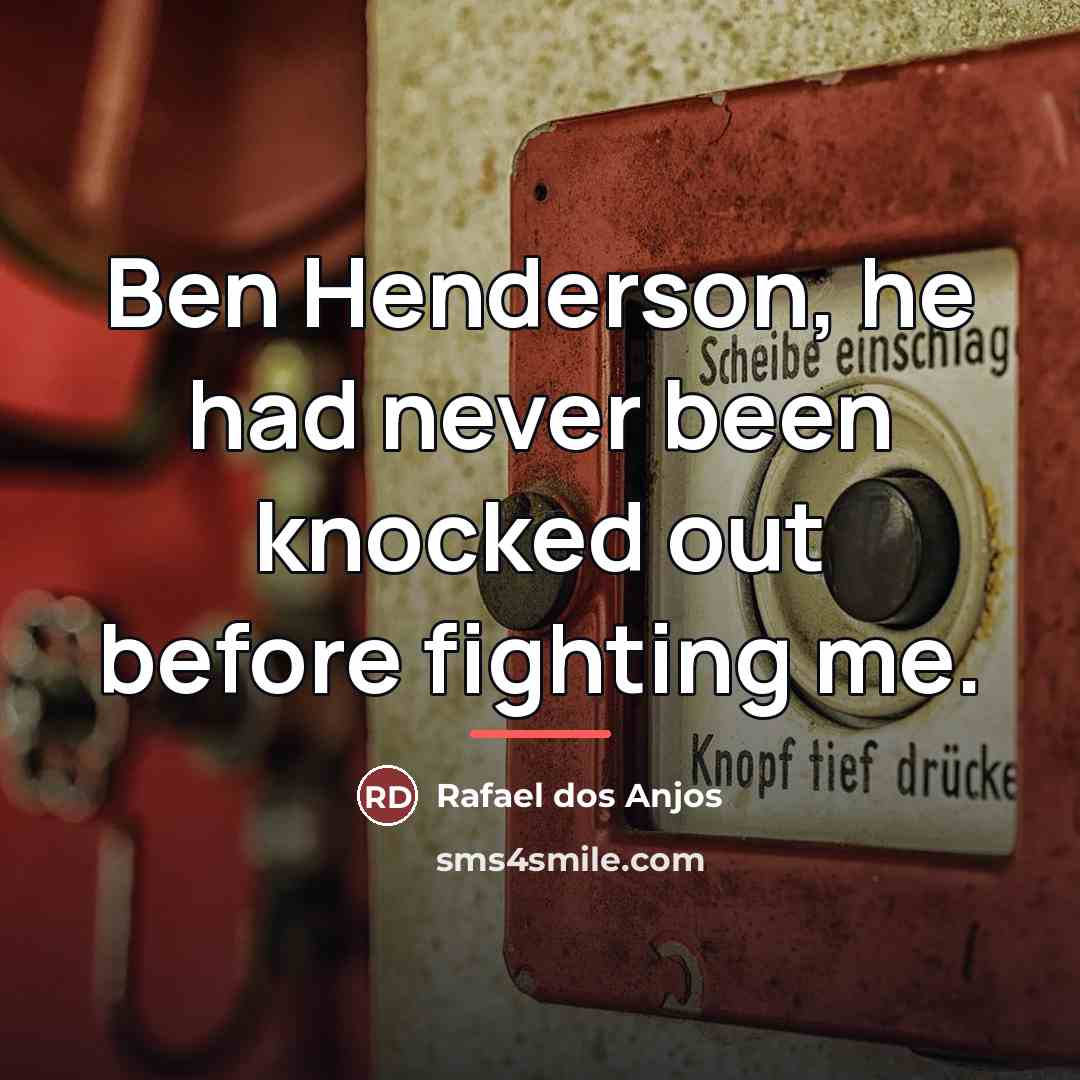 “Ben Henderson, he had never been knocked out before fighting…” quote by Rafael dos Anjos