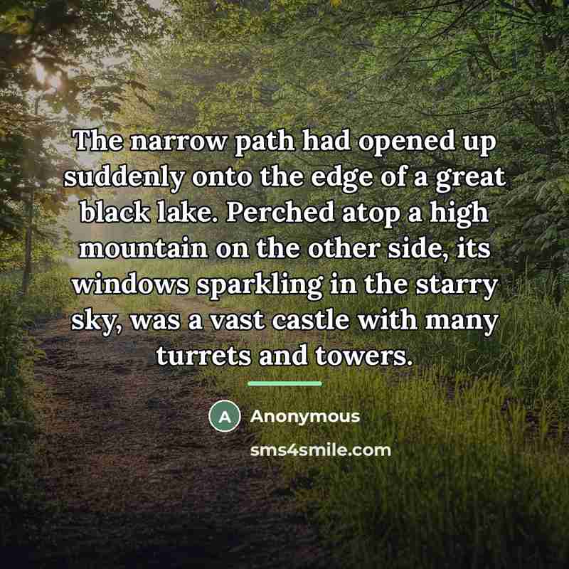 “The narrow path had opened up suddenly onto the edge…” quote by Anonymous