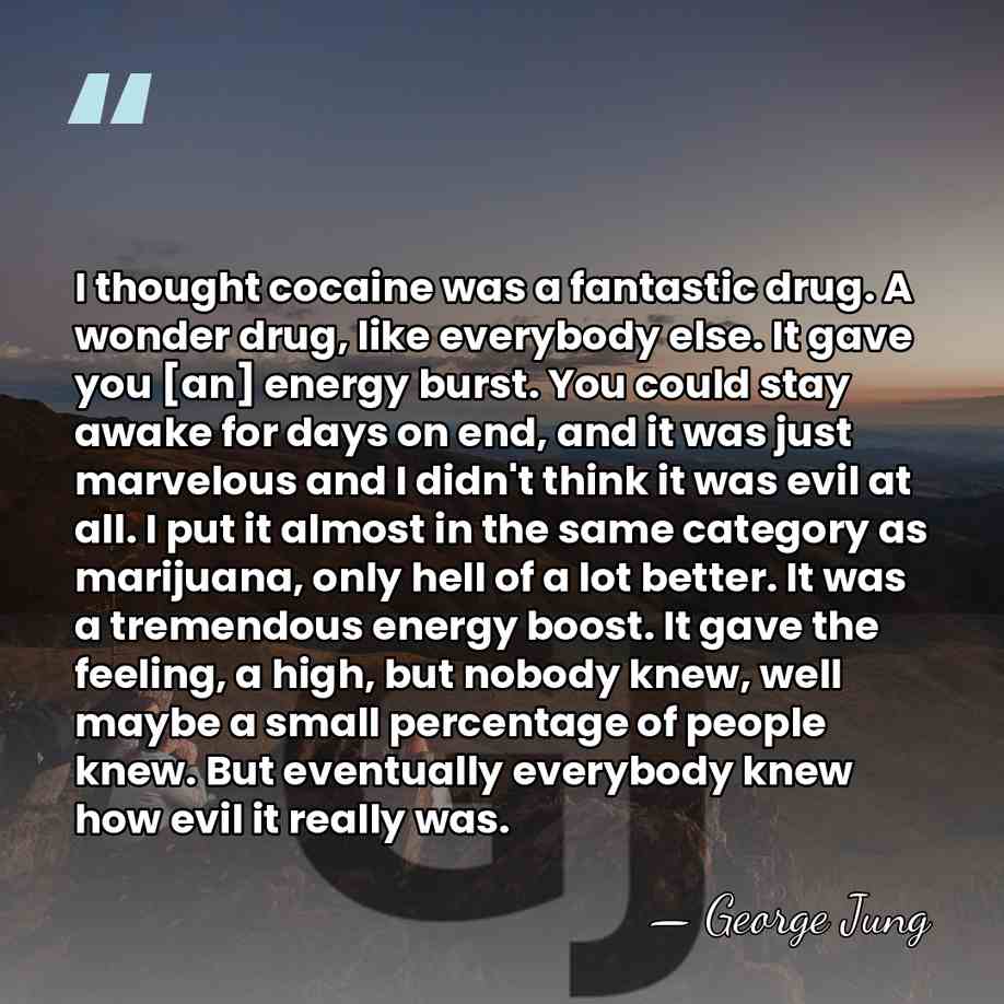 I thought cocaine was a fantastic drug. A wonder drug, like everybody&hellip; - George Jung