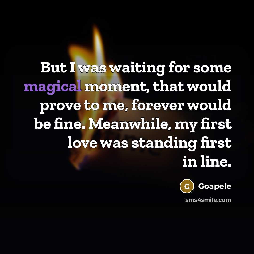 “But I was waiting for some magical moment, that would…” quote by Goapele