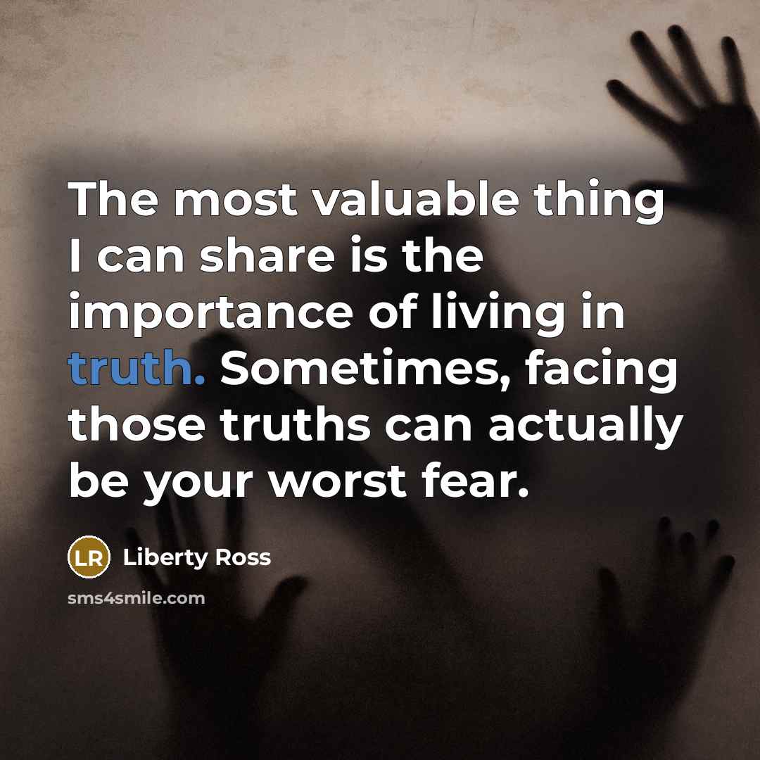 “The most valuable thing I can share is the importance…” quote by Liberty Ross