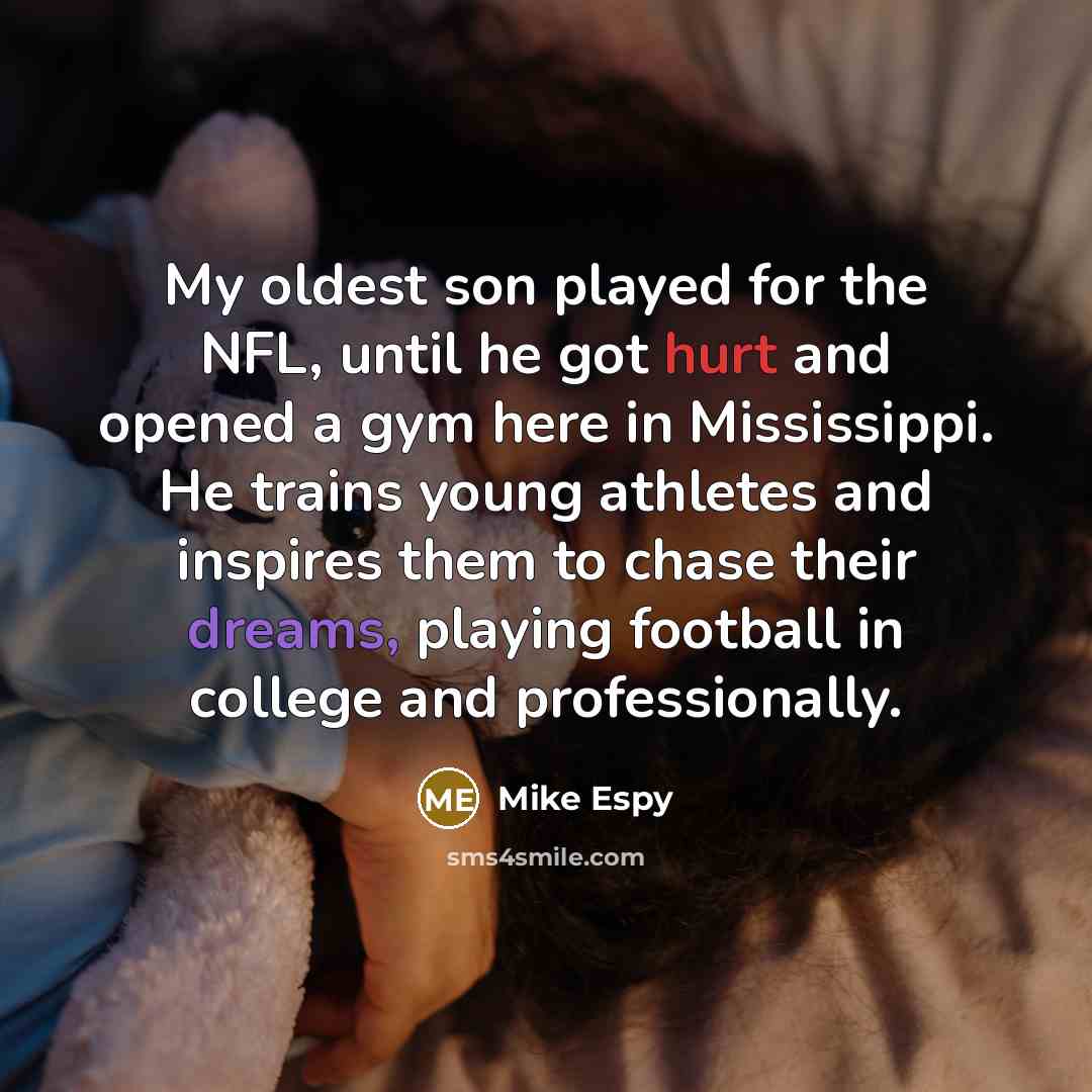 “My oldest son played for the NFL, until he got…” quote by Mike Espy