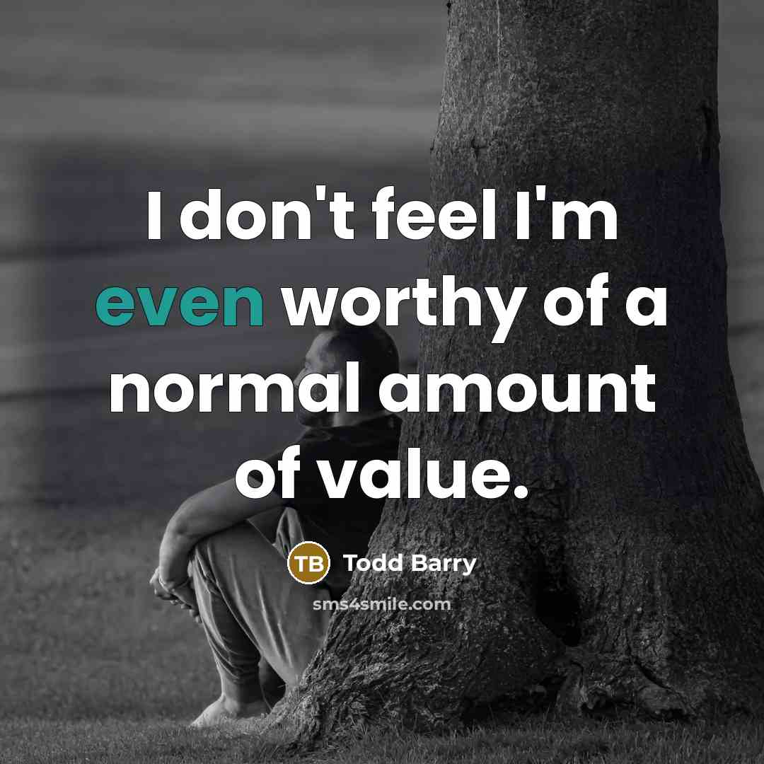 “I don't feel I'm even worthy of a normal amount…” quote by Todd Barry