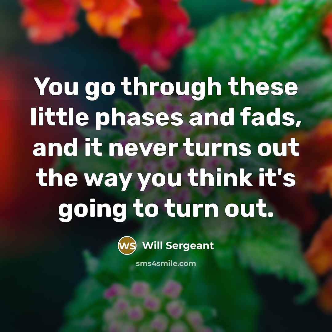“You go through these little phases and fads, and it…” quote by Will Sergeant