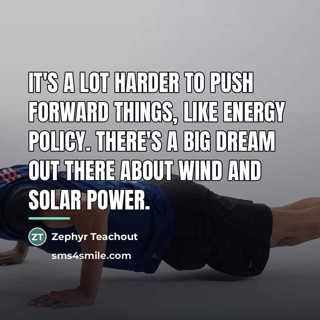 “It's a lot harder to push forward things, like energy…” quote by Zephyr Teachout