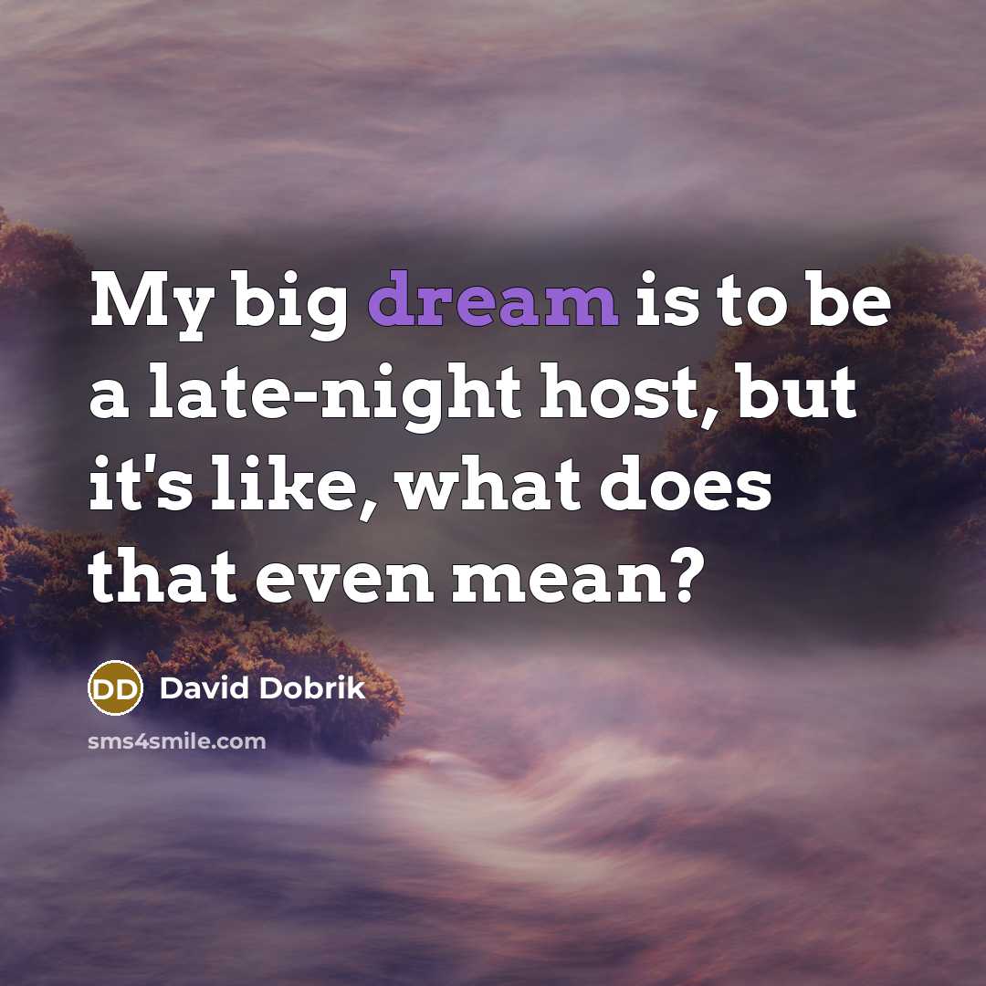 “My big dream is to be a late-night host, but…” quote by David Dobrik
