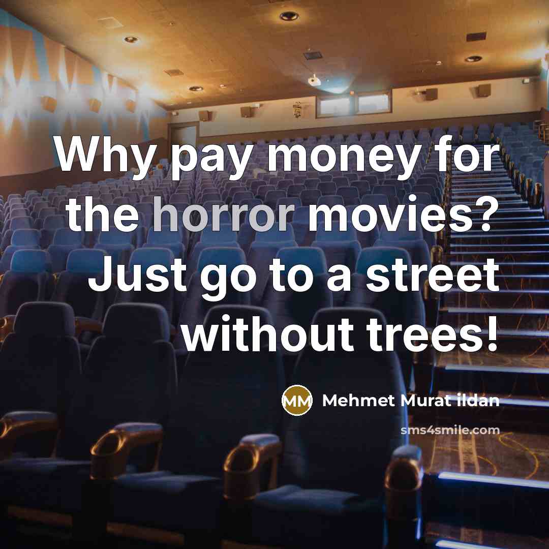 “Why pay money for the horror movies? Just go to…” quote by Mehmet Murat Ildan