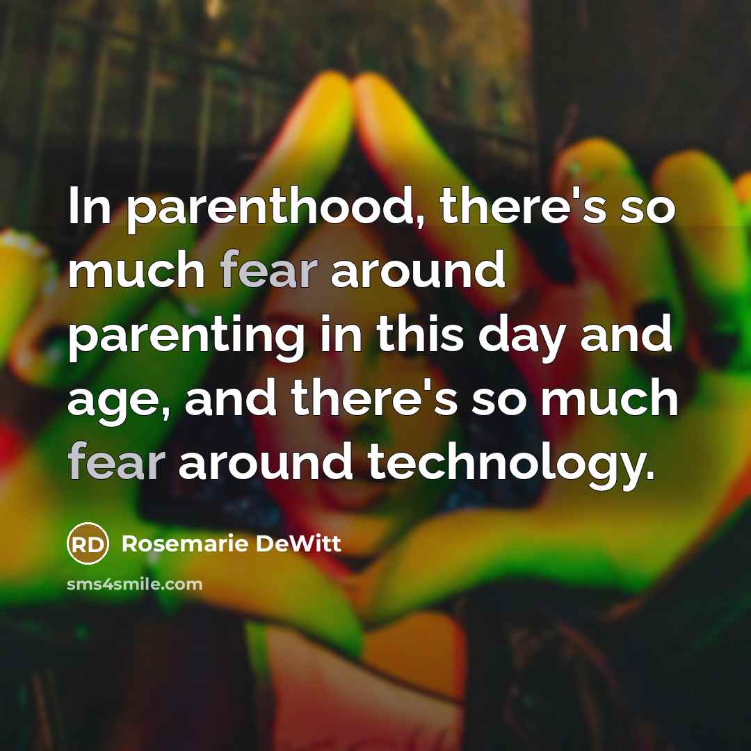 “In parenthood, there's so much fear around parenting in this…” quote by Rosemarie DeWitt