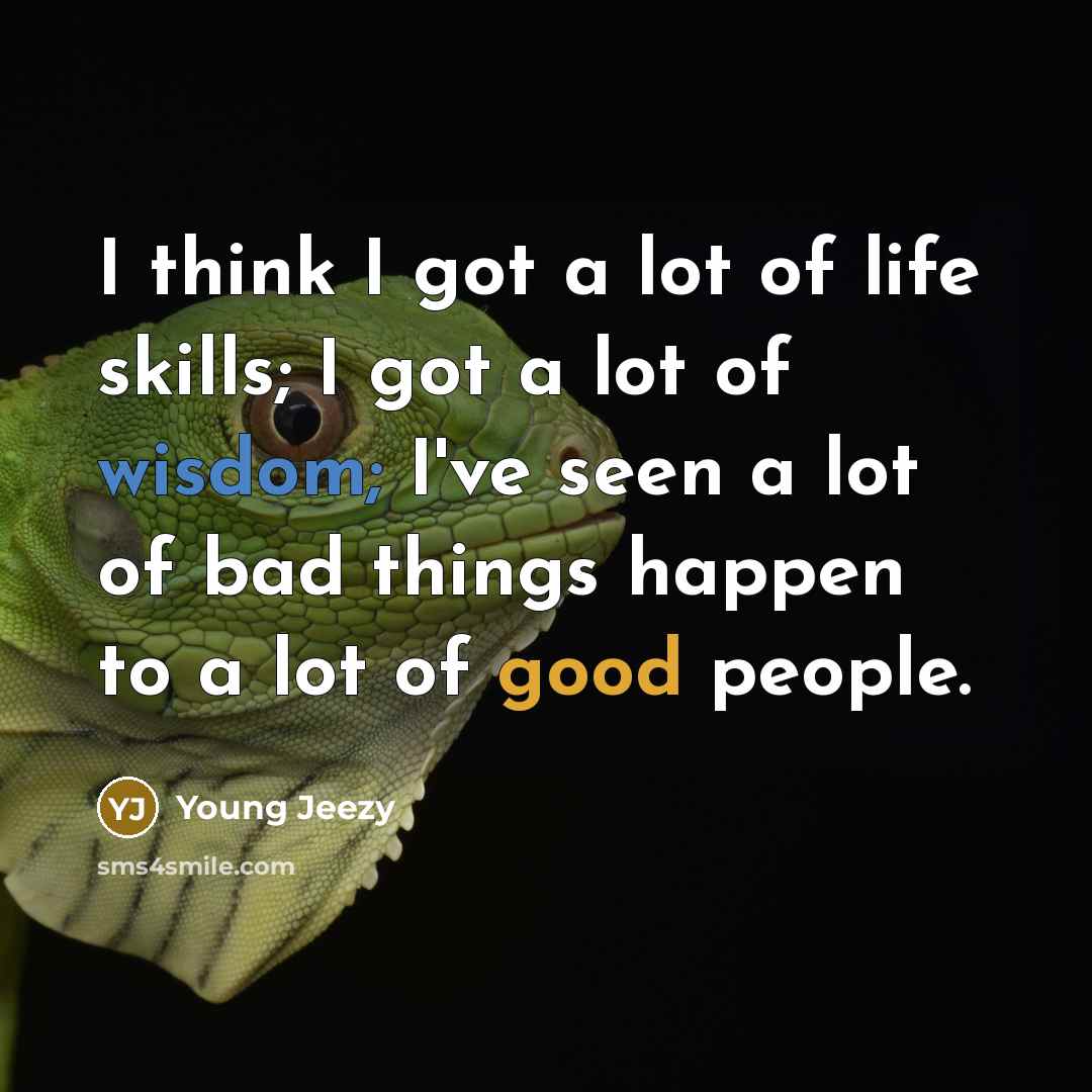 “I think I got a lot of life skills; I…” quote by Young Jeezy