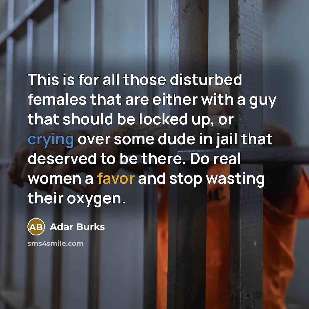 “This is for all those disturbed females that are either…” quote by Adar Burks