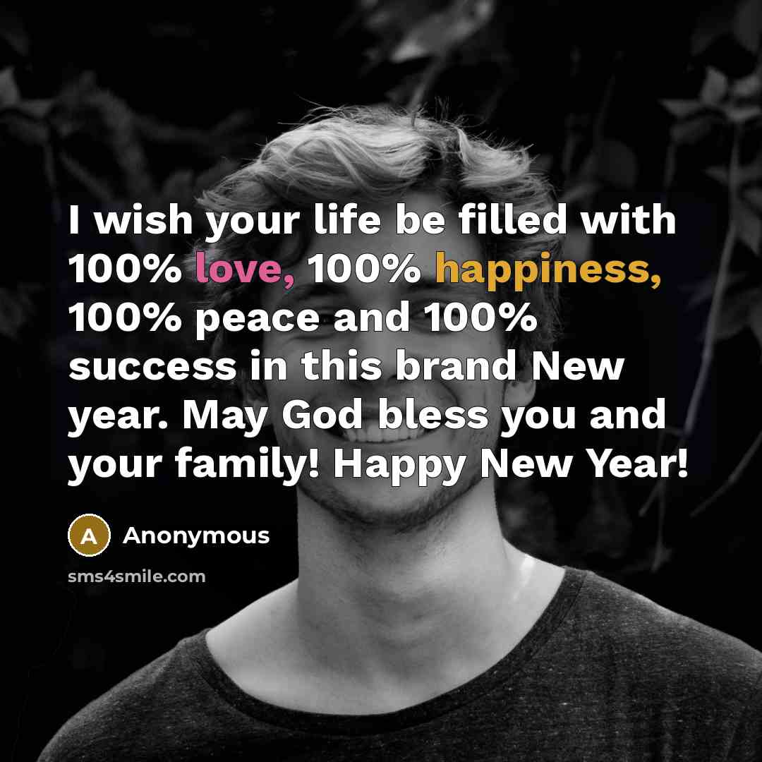 “I wish your life be filled with 100% love, 100%…” quote by Anonymous