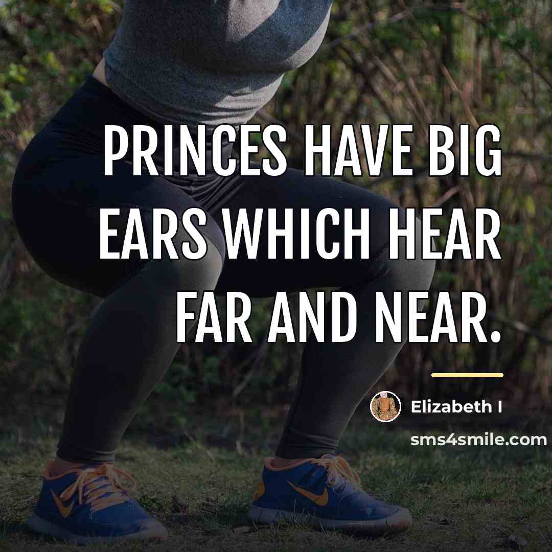 “Princes have big ears which hear far and near.…” quote by Elizabeth I