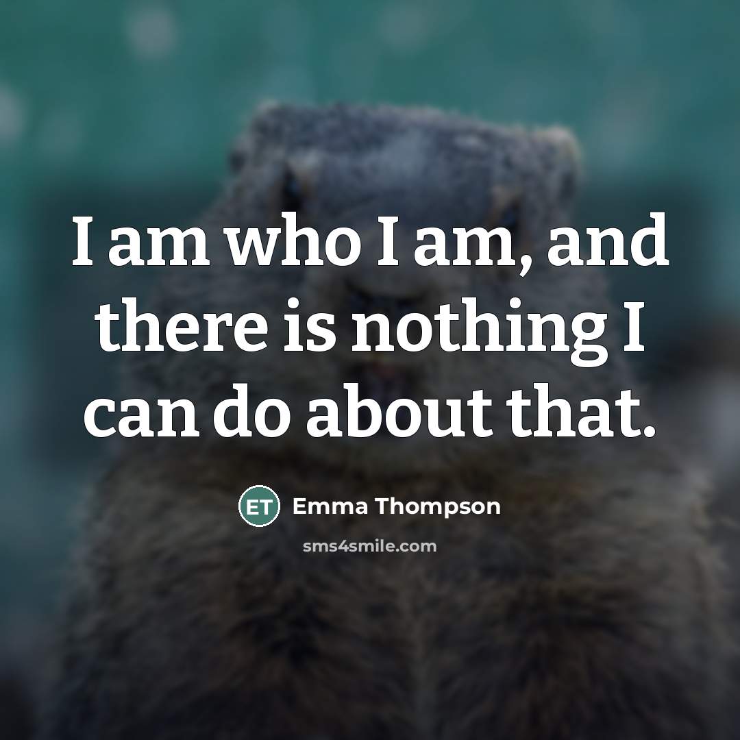 “I am who I am, and there is nothing I…” quote by Emma Thompson