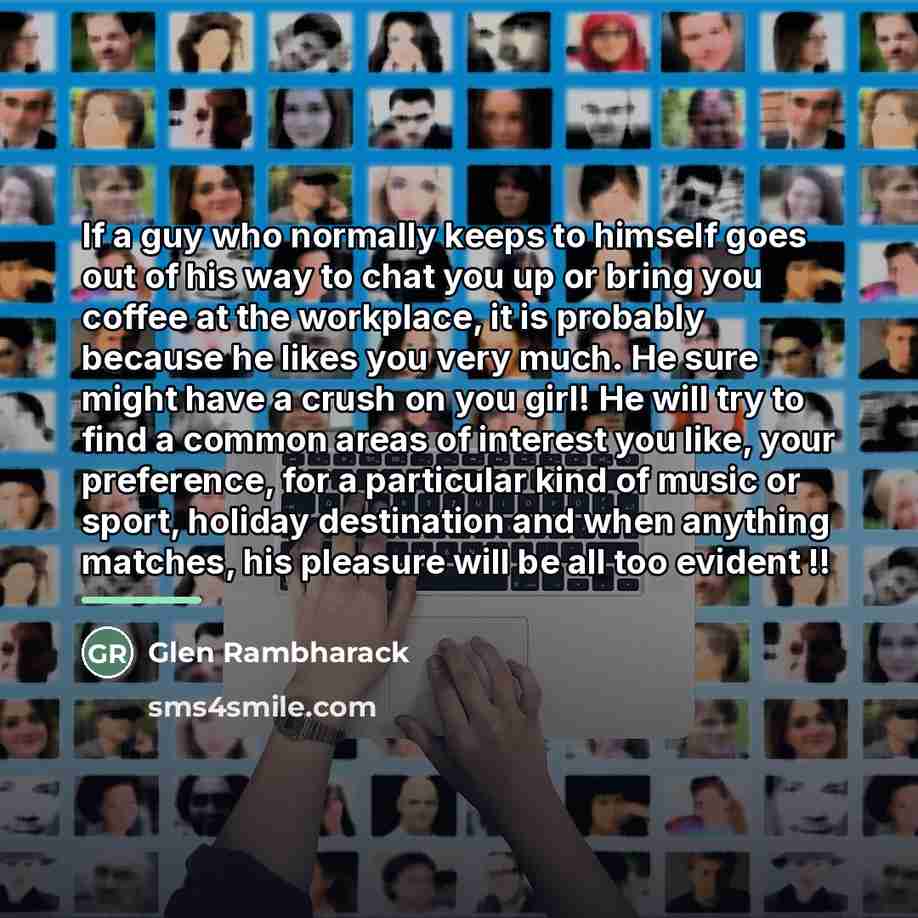 “If a guy who normally keeps to himself goes out…” quote by Glen Rambharack