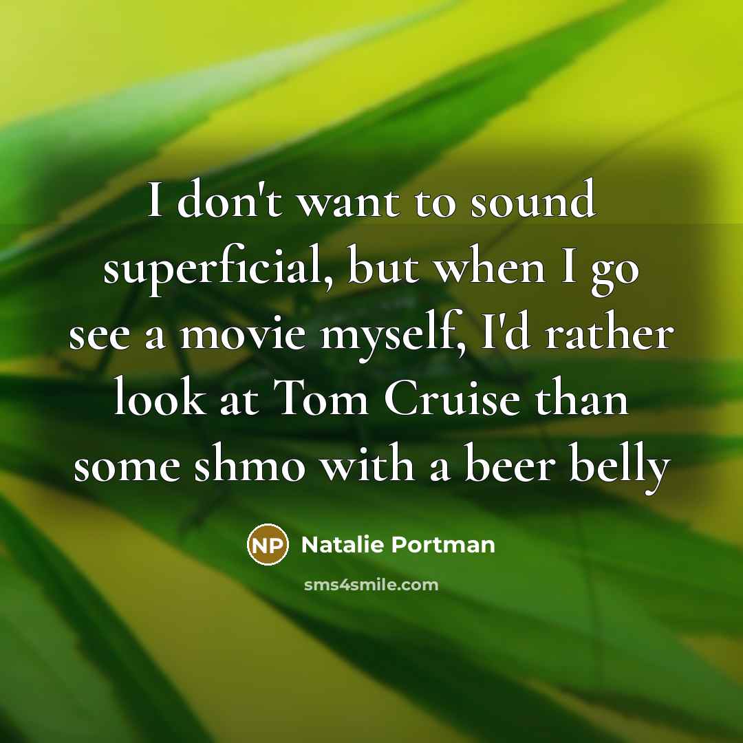 “I don't want to sound superficial, but when I go…” quote by Natalie Portman