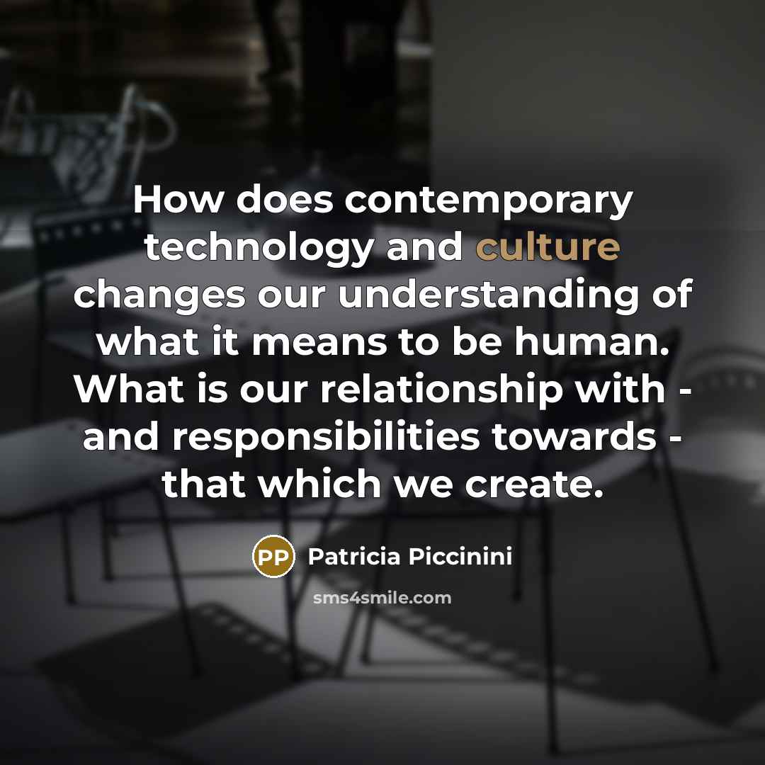 “How does contemporary technology and culture changes our understanding of…” quote by Patricia Piccinini