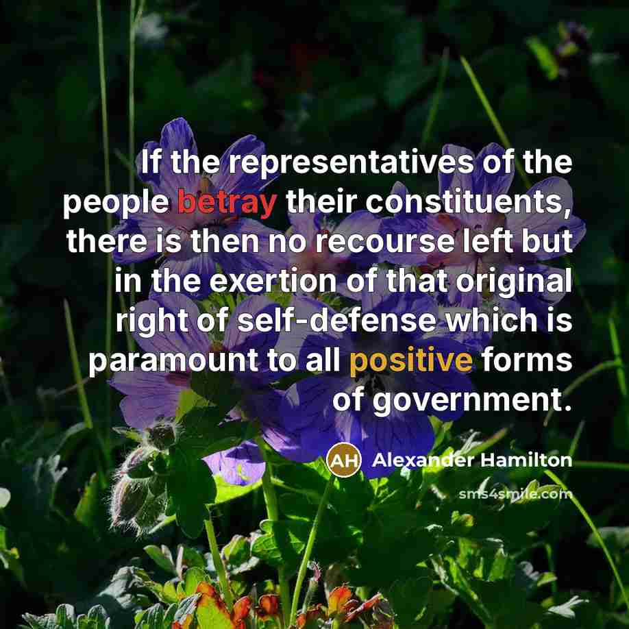 “If the representatives of the people betray their constituents, there…” quote by Alexander Hamilton