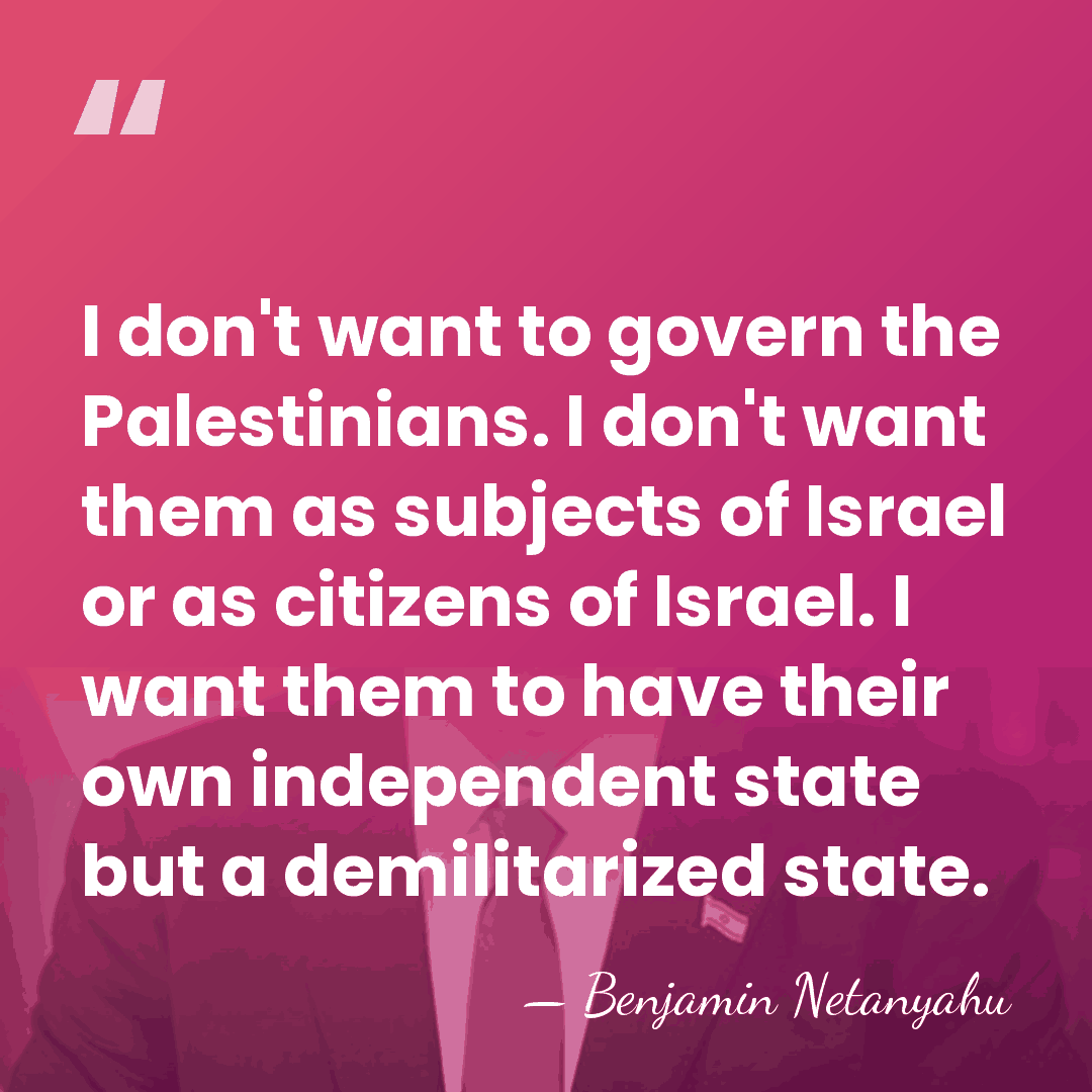 I don't want to govern the Palestinians. I don't want them as&hellip; - Benjamin Netanyahu