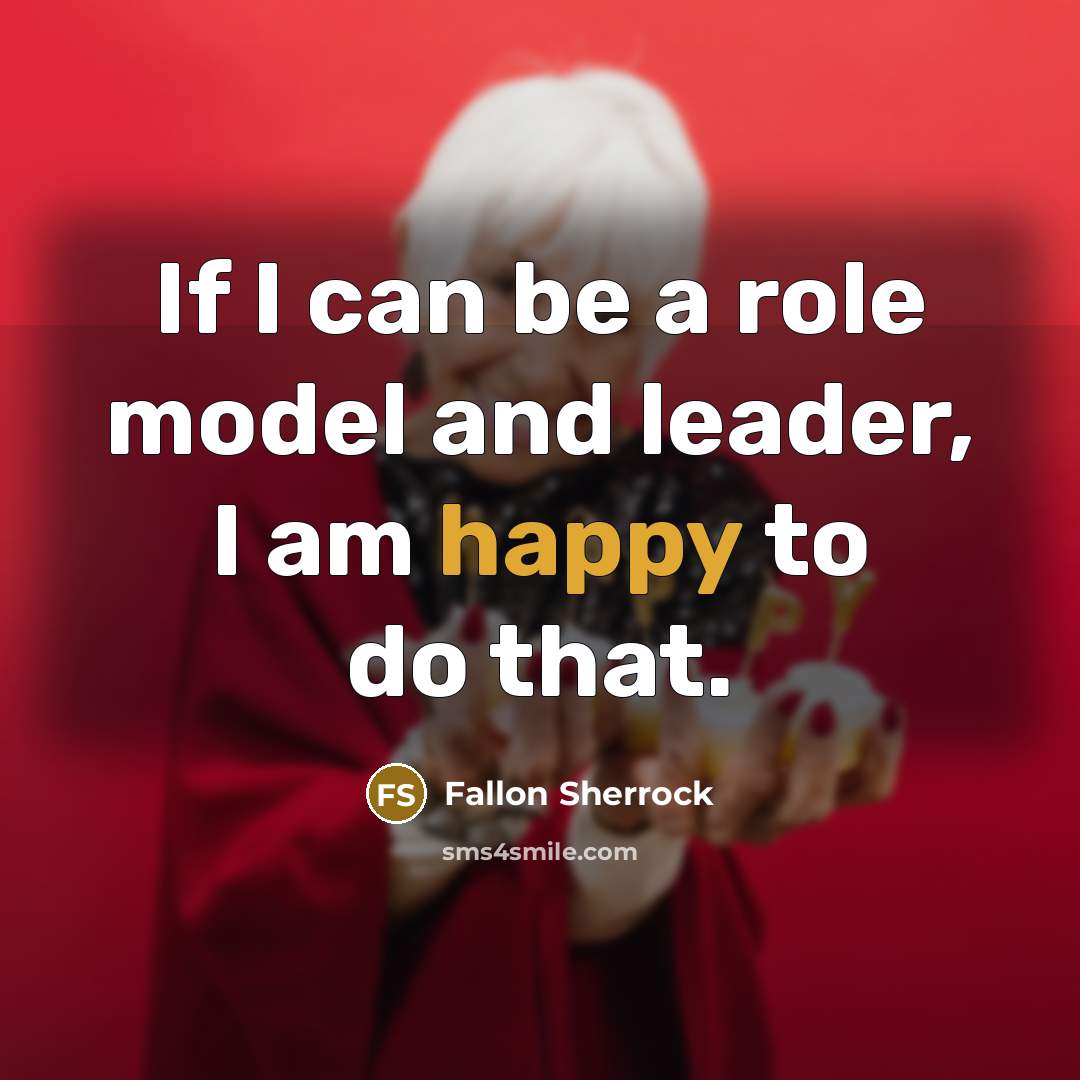 “If I can be a role model and leader, I…” quote by Fallon Sherrock