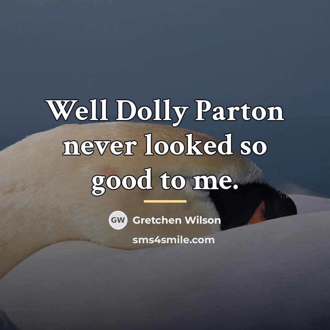 “Well Dolly Parton never looked so good to me.…” quote by Gretchen Wilson