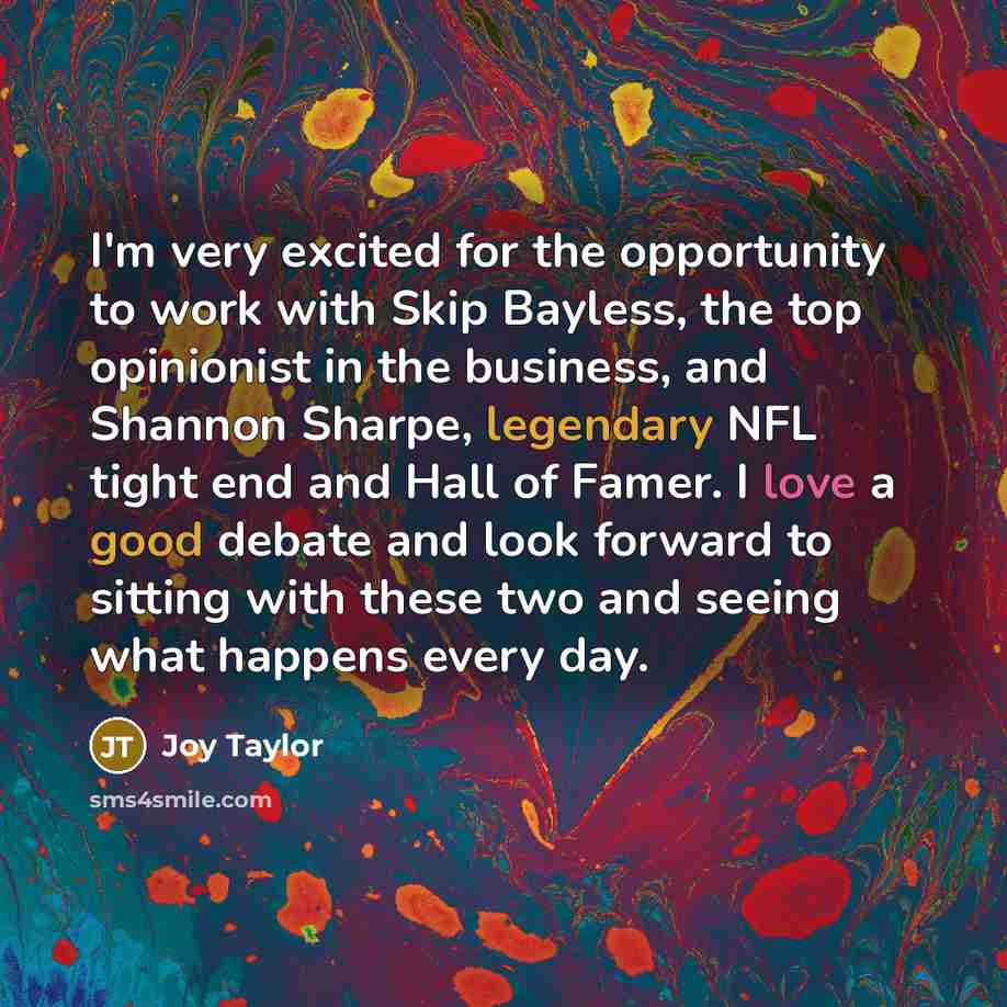 “I'm very excited for the opportunity to work with Skip…” quote by Joy Taylor