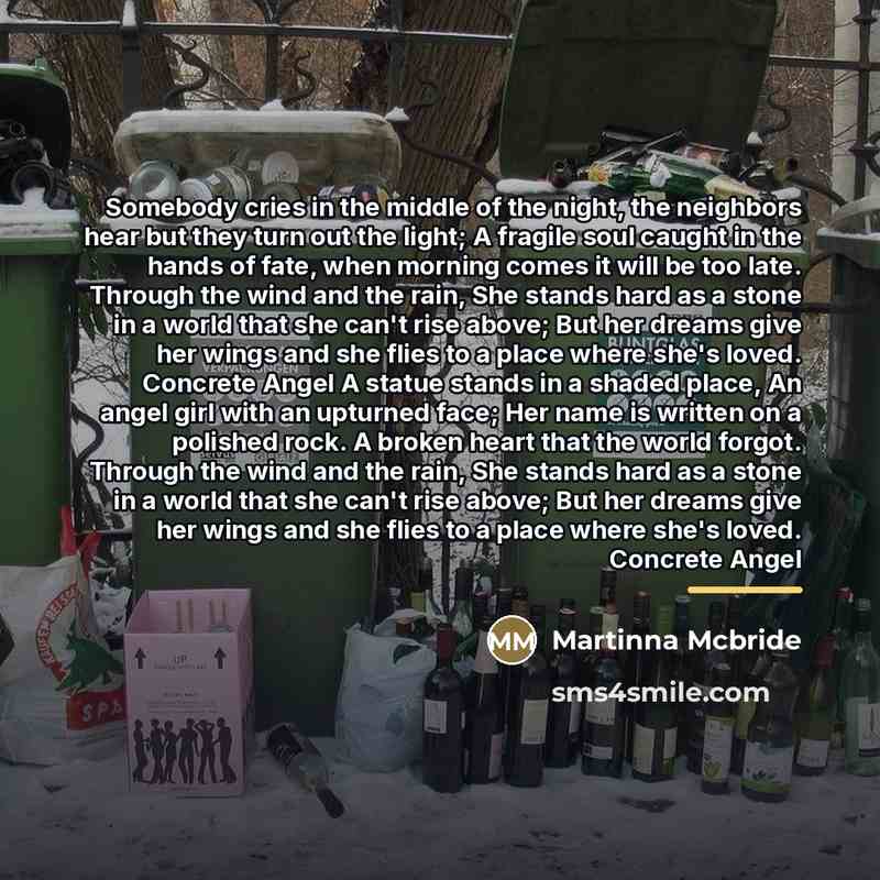 “Somebody cries in the middle of the night, the neighbors…” quote by Anonymous