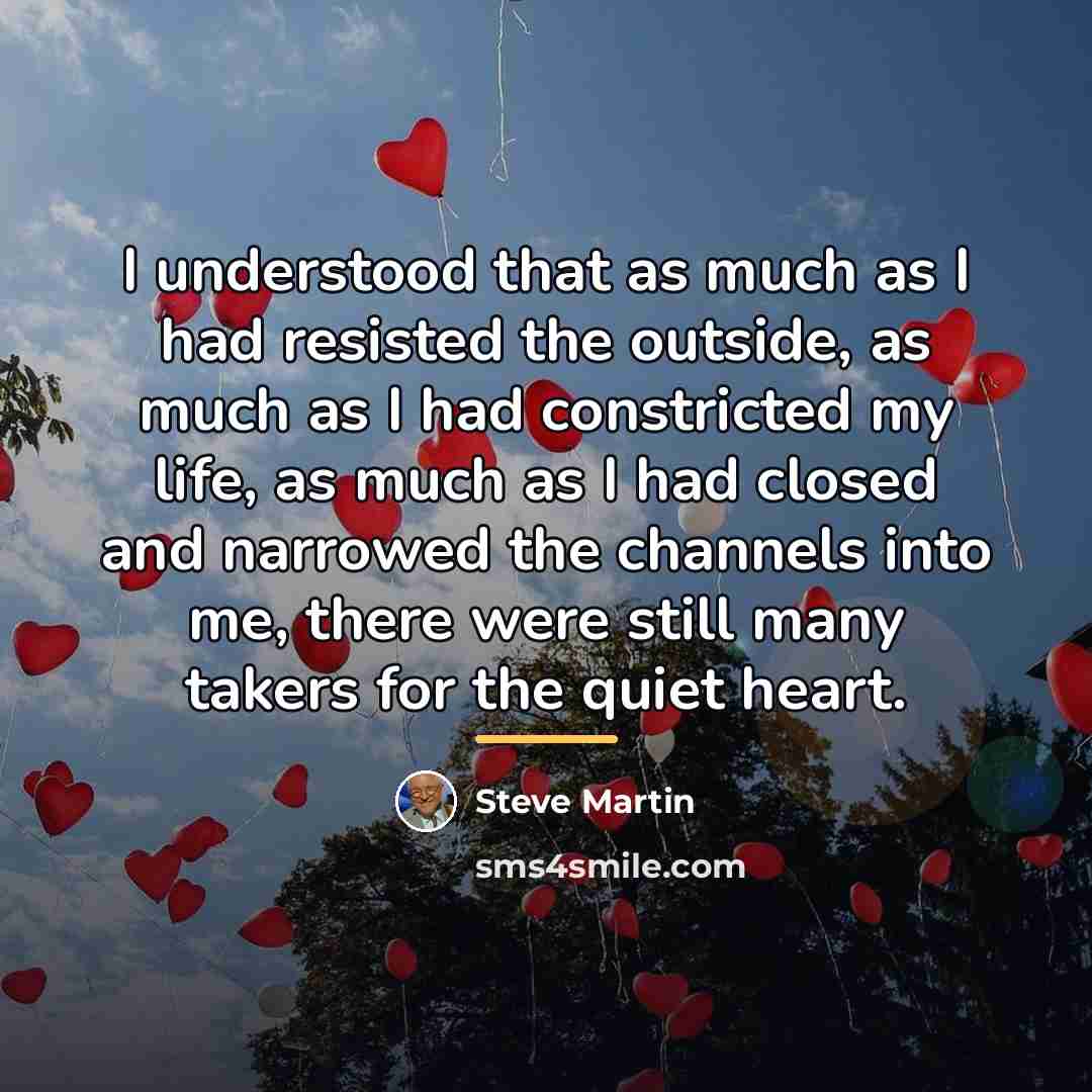 “I understood that as much as I had resisted the…” quote by Steve Martin