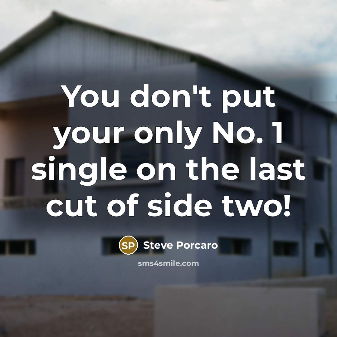 “You don't put your only No. 1 single on the…” quote by Steve Porcaro
