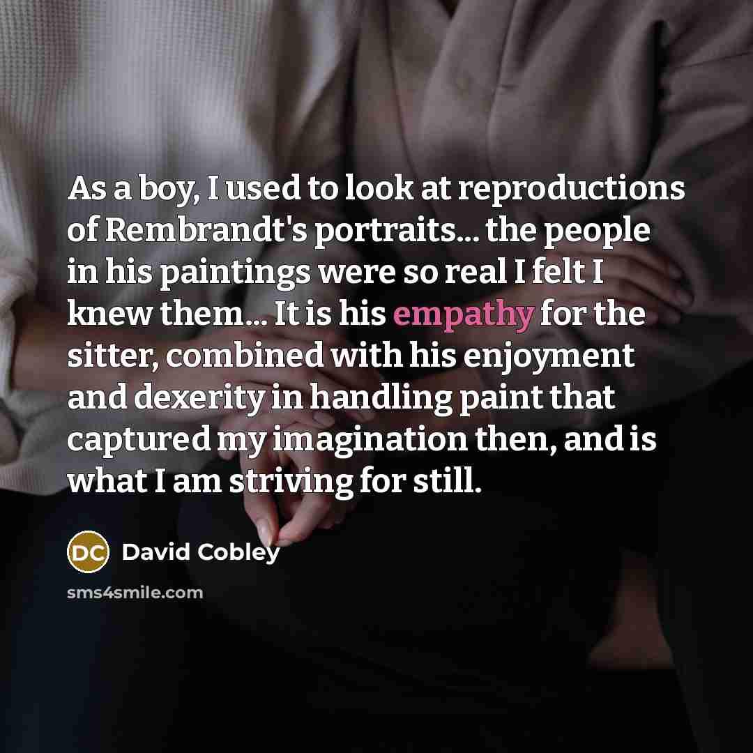 “As a boy, I used to look at reproductions of…” quote by David Cobley