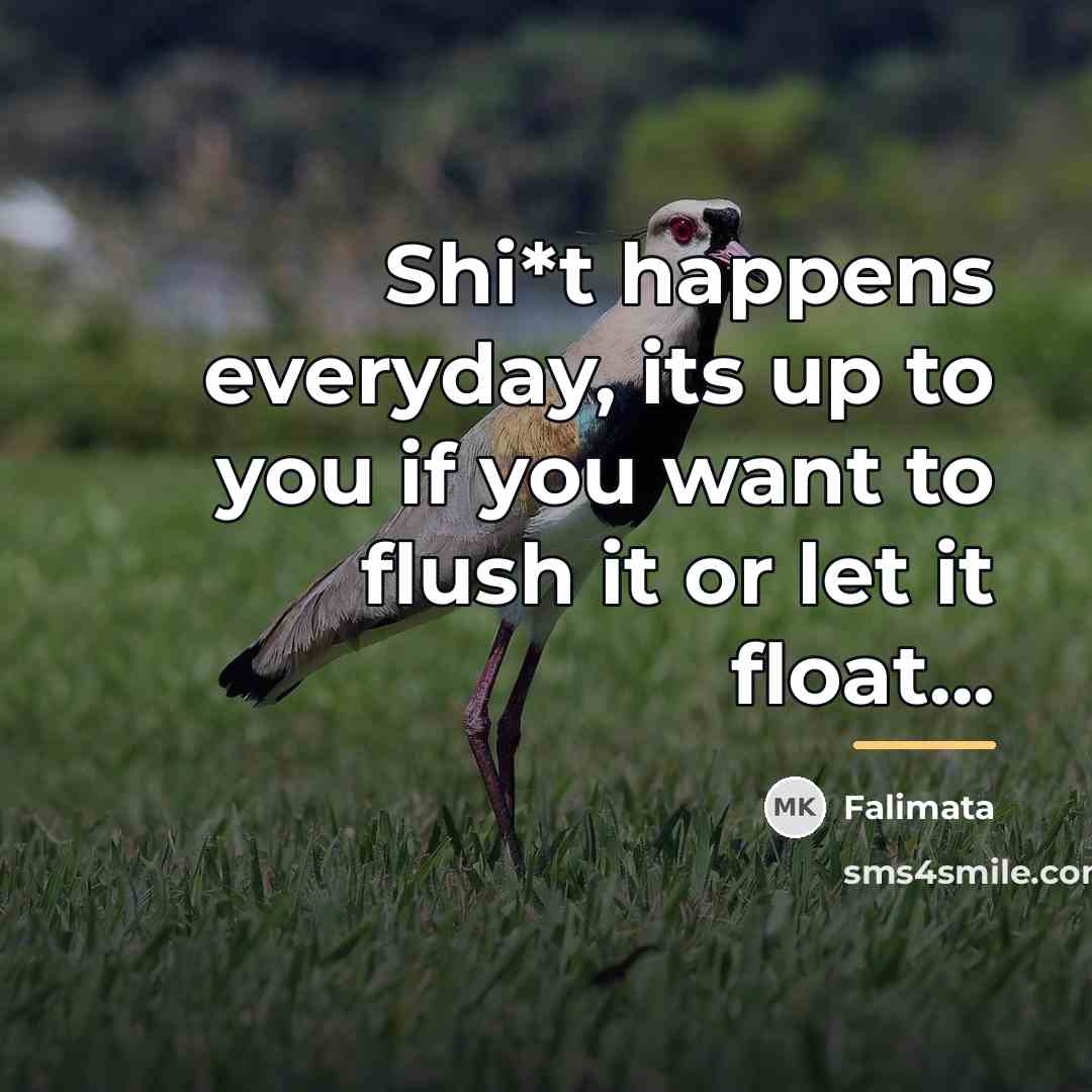 “Shi*t happens everyday, its up to you if you want…” quote by Falimata