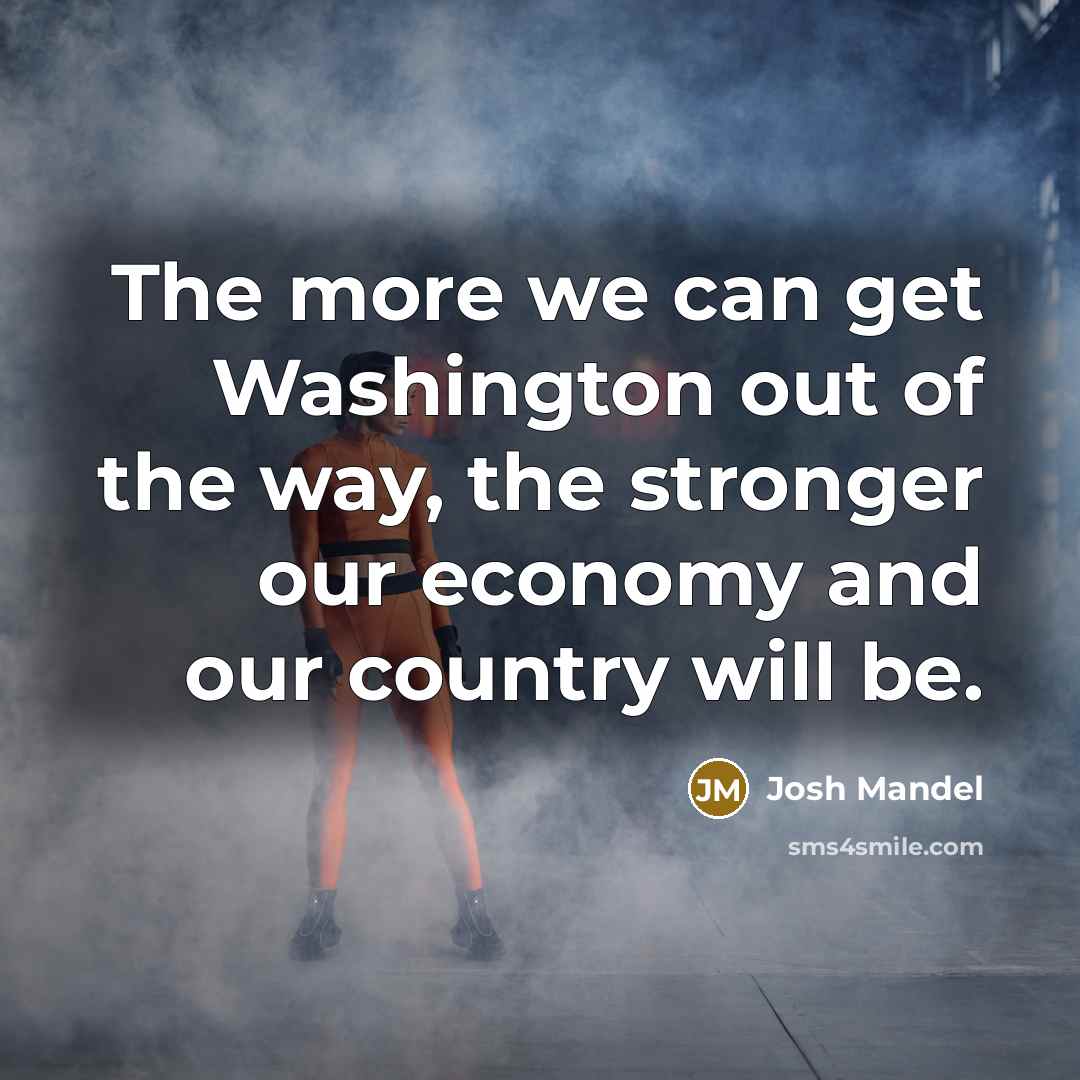 “The more we can get Washington out of the way,…” quote by Josh Mandel
