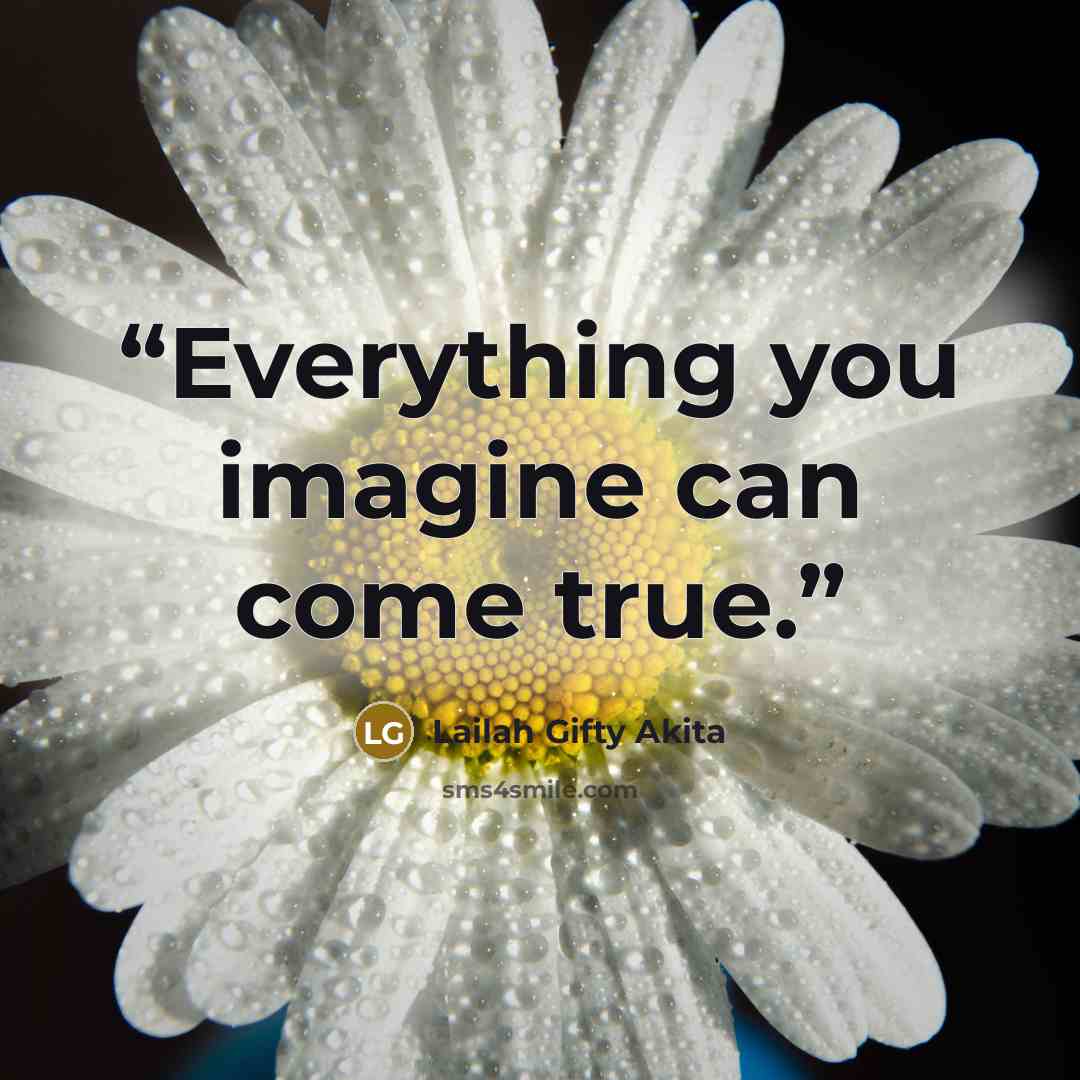 “Everything you imagine can come true.” quote by Lailah Gifty Akita