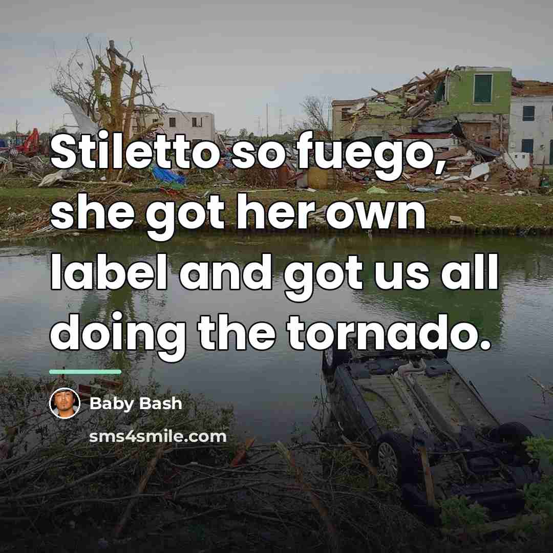 “Stiletto so fuego, she got her own label and got…” quote by Baby Bash