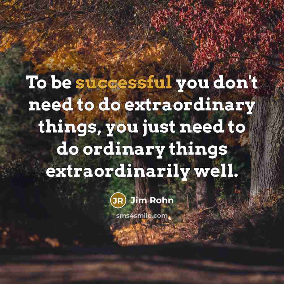 “To be successful you don't need to do extraordinary things,…” quote by Jim Rohn