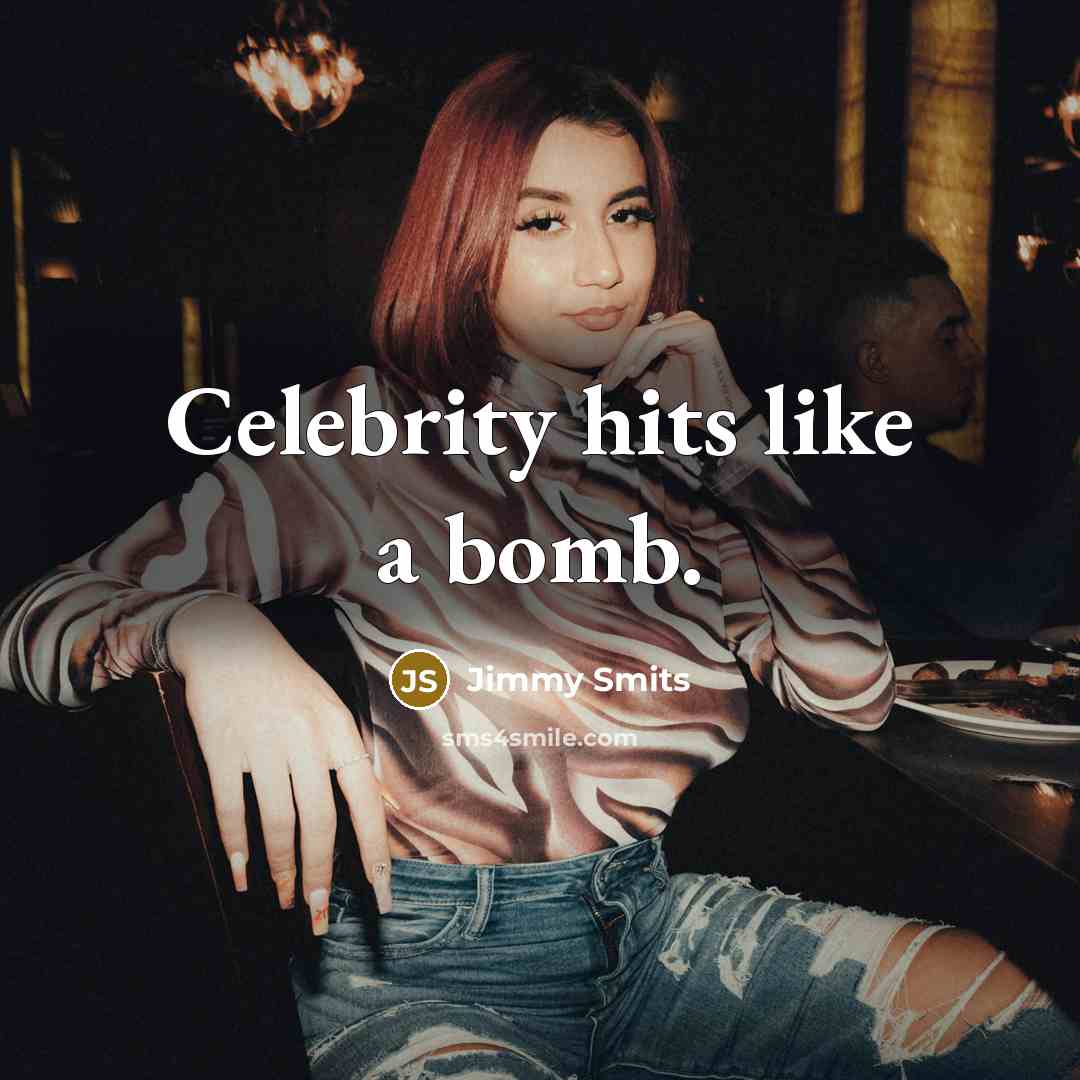 “Celebrity hits like a bomb.…” quote by Jimmy Smits