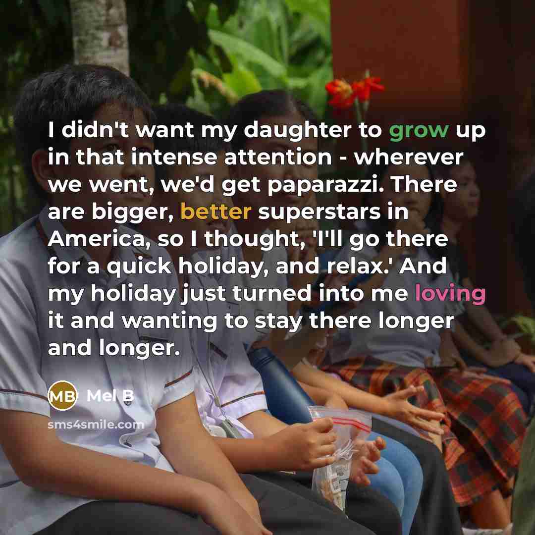 “I didn't want my daughter to grow up in that…” quote by Mel B