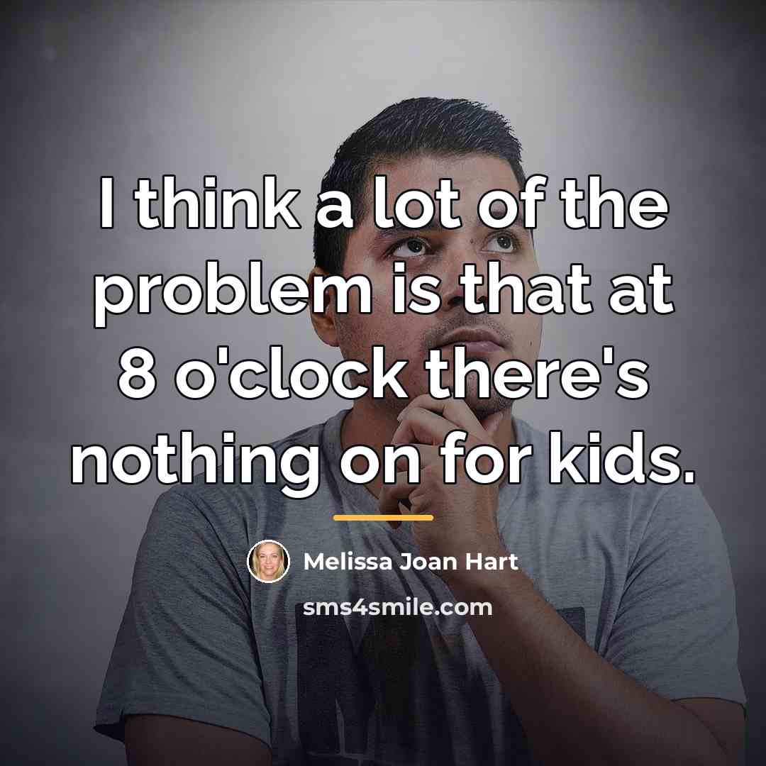 “I think a lot of the problem is that at…” quote by Melissa Joan Hart