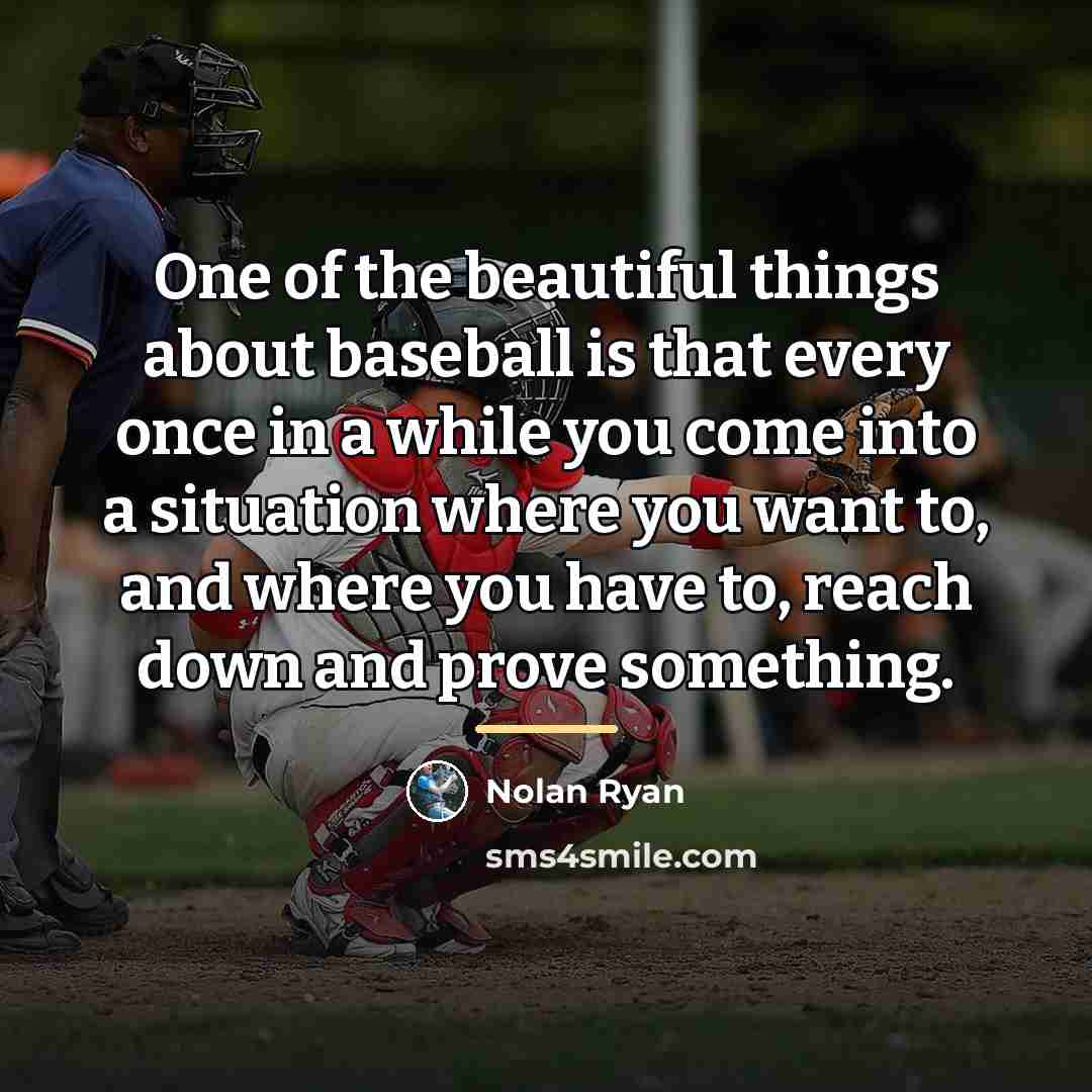 “One of the beautiful things about baseball is that every…” quote by Nolan Ryan